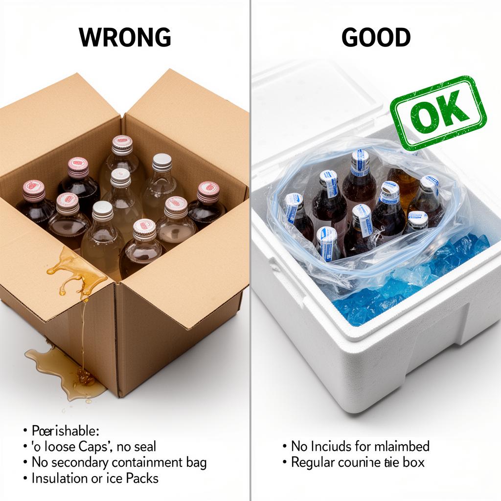 Perishables & Liquids packing comparison